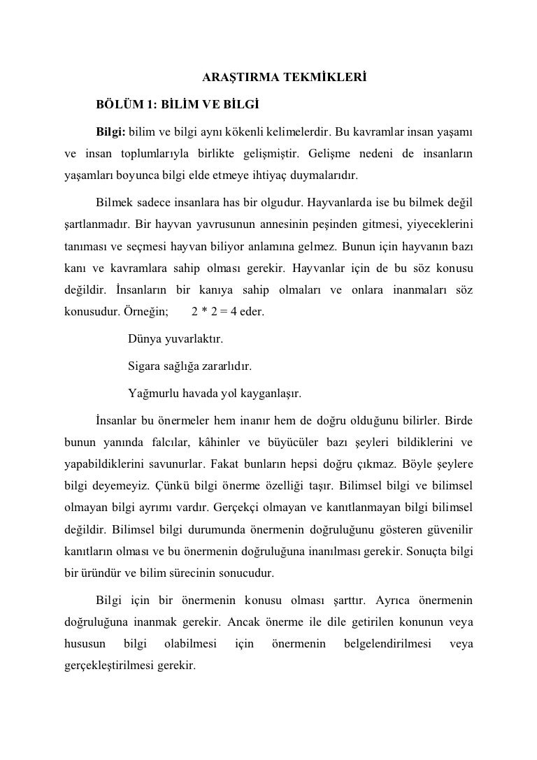 Ekonomi Araştırmaları Yöntemleri Ekonomi Araştırmaları Yöntemleri